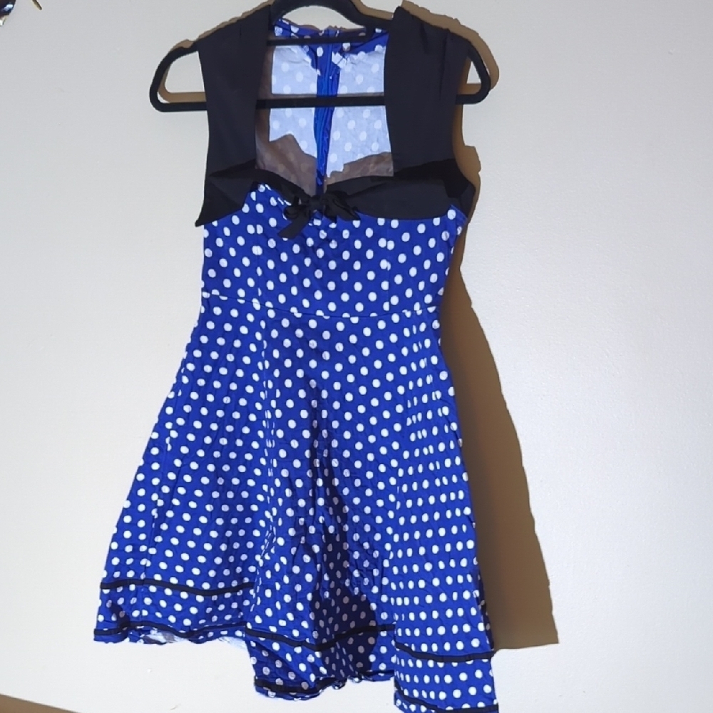 Blue Polka Dot Dress - Picture 2 of 7